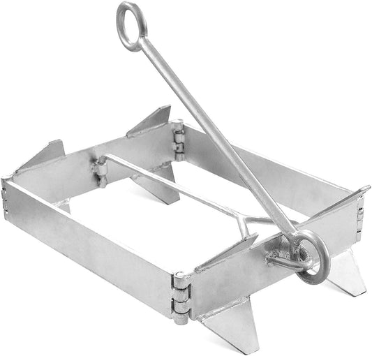 WindRider Boat Anchor | Box Style | Folds for Storage | Galvanized Steel