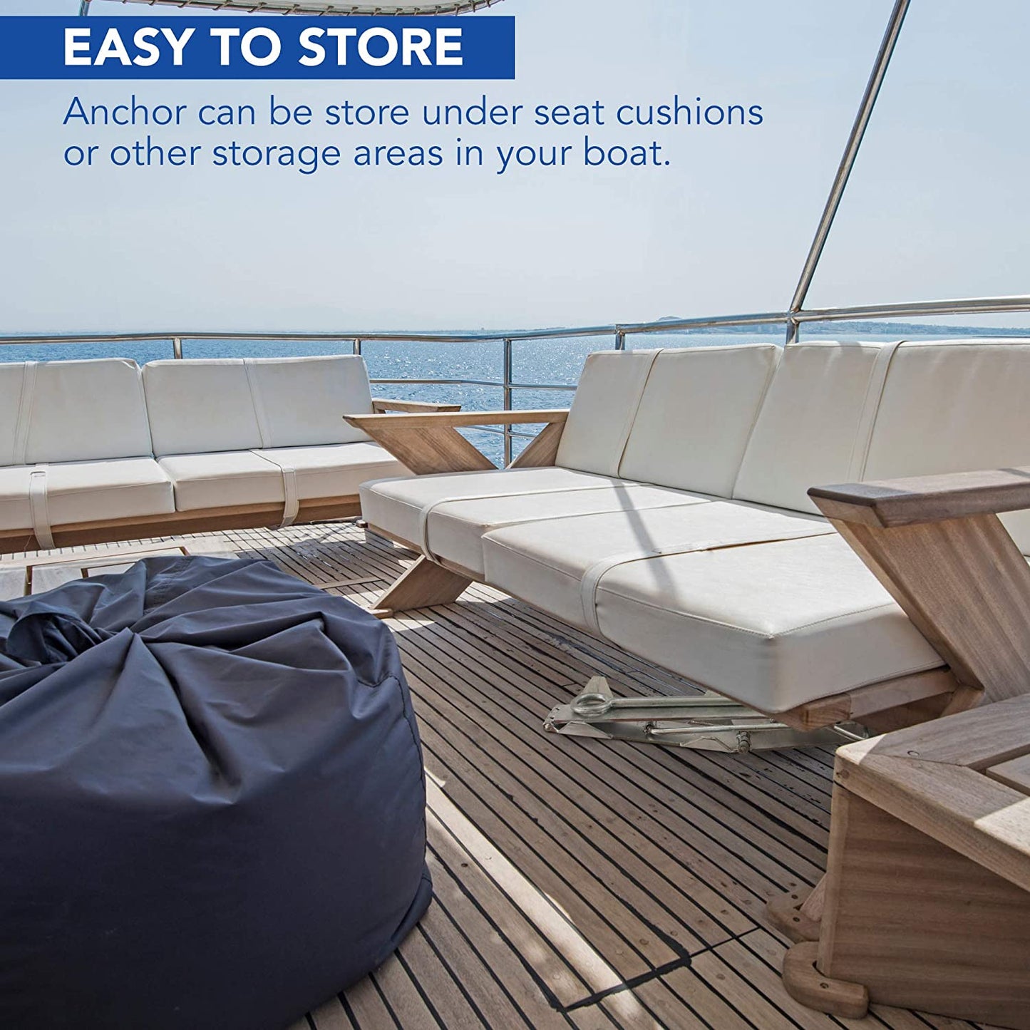 WindRider Boat Anchor | Box Style | Folds for Storage | Galvanized Steel