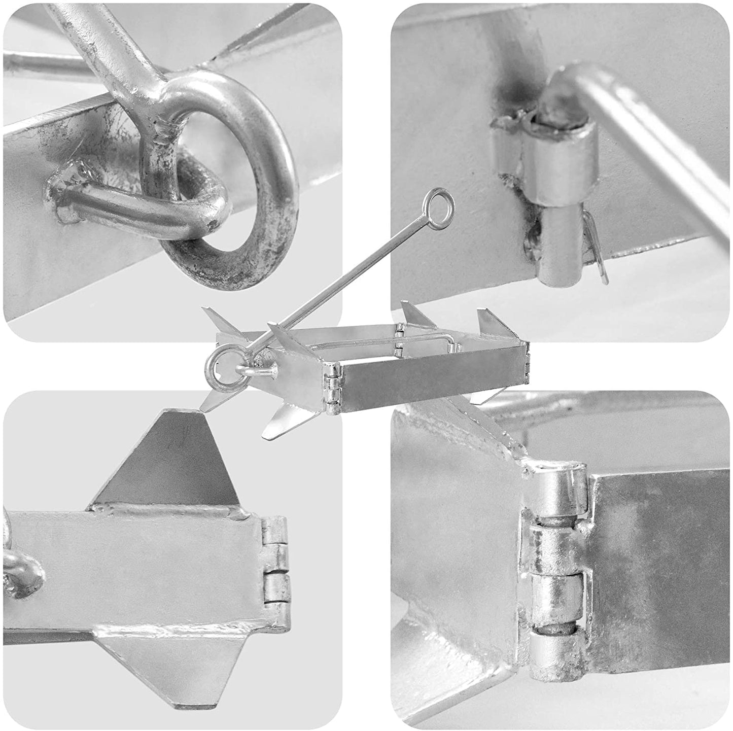 WindRider Boat Anchor | Box Style | Folds for Storage | Galvanized Steel