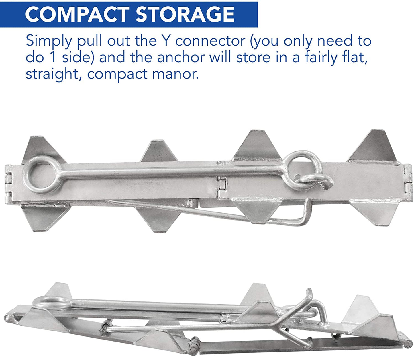 WindRider Boat Anchor | Box Style | Folds for Storage | Galvanized Steel